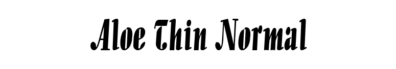 Aloe Thin Normal font preview