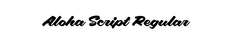 Aloha Script Regular font preview