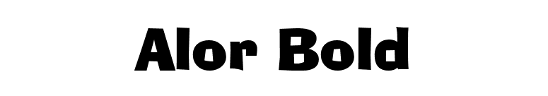 Alor Bold font preview