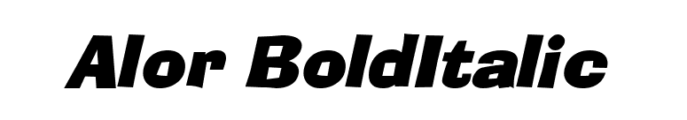 Alor BoldItalic font preview