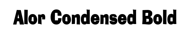 Alor Condensed Bold font preview