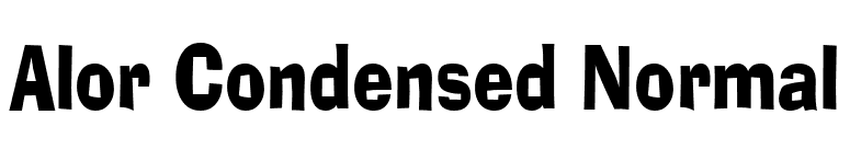 Alor Condensed Normal font preview