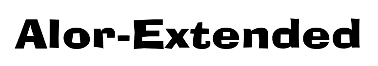 Alor-Extended font preview