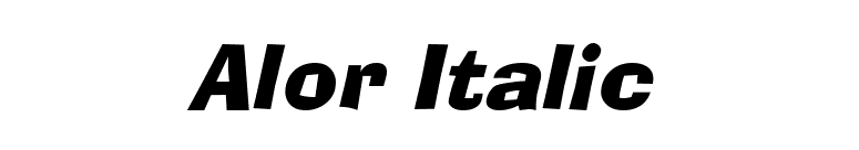 Alor Italic font preview
