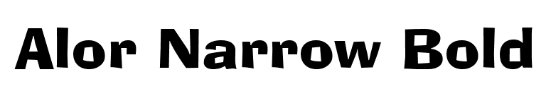 Alor Narrow Bold font preview
