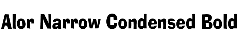 Alor Narrow Condensed Bold font preview