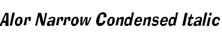 Alor Narrow Condensed Italic font preview