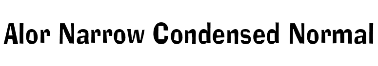 Alor Narrow Condensed Normal font preview