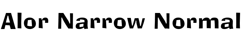 Alor Narrow Normal font preview