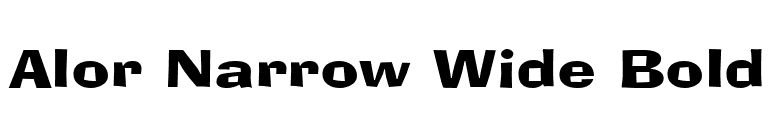Alor Narrow Wide Bold font preview