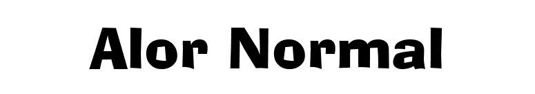 Alor Normal font preview