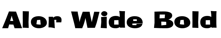 Alor Wide Bold font preview