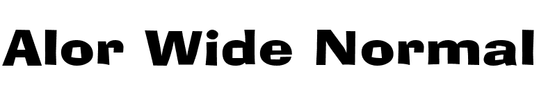 Alor Wide Normal font preview