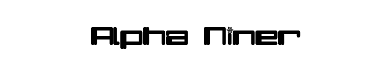 Alpha Niner font preview