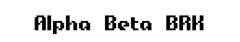 Alpha Beta BRK font preview
