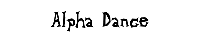 Alpha Dance font preview