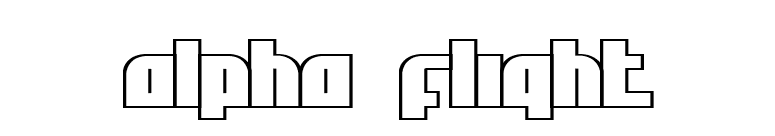 Alpha Flight font preview