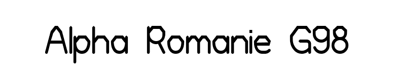Alpha Romanie G98 font preview