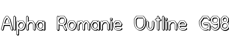 Alpha Romanie Outline G98 font preview