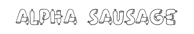 Alpha Sausage font preview