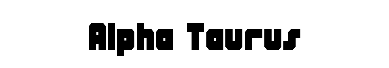 Alpha Taurus font preview