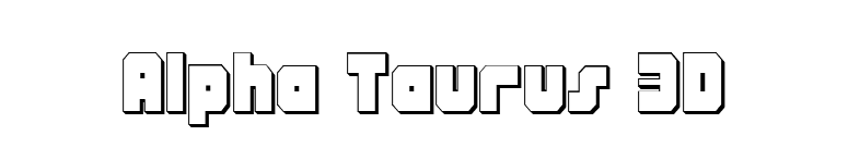 Alpha Taurus 3D font preview