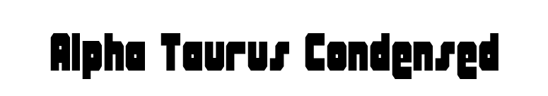 Alpha Taurus Condensed font preview