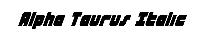 Alpha Taurus Italic font preview