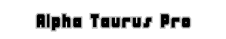 Alpha Taurus Pro font preview
