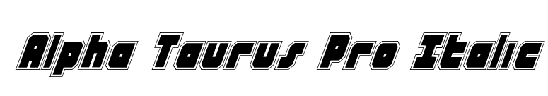 Alpha Taurus Pro Italic font preview