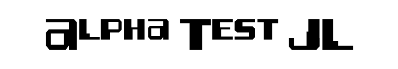 Alpha Test JL font preview