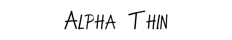Alpha Thin font preview