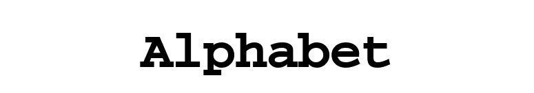 Alphabet font preview