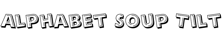 Alphabet Soup Tilt font preview