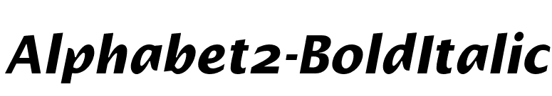 Alphabet2-BoldItalic font preview