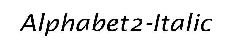 Alphabet2-Italic font preview
