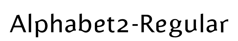 Alphabet2-Regular font preview