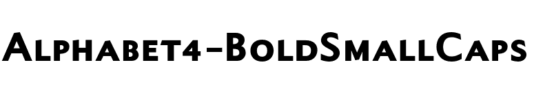 Alphabet4-BoldSmallCaps font preview