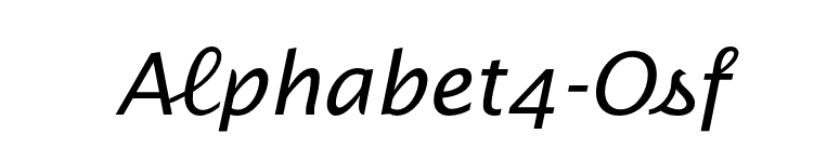 Alphabet4-Osf font preview