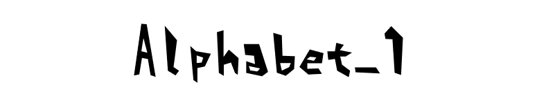 Alphabet_1 font preview