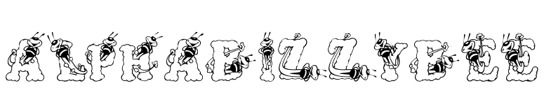 AlphaBizzyBee font preview