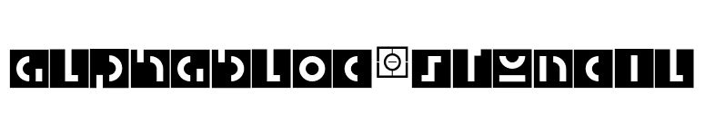 AlphaBloc-Stencil font preview
