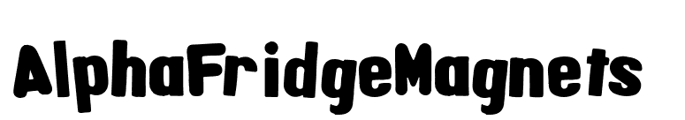AlphaFridgeMagnets  font preview