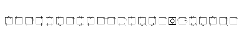 AlphaGeometrique-Square font preview