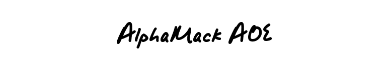 AlphaMack AOE font preview