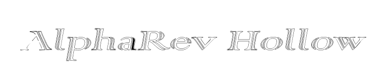 AlphaRev Hollow font preview