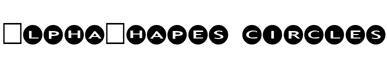 AlphaShapes circles font preview