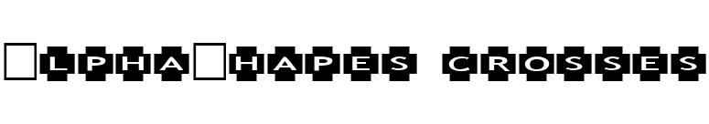 AlphaShapes crosses font preview