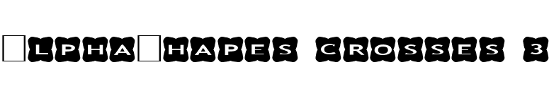 AlphaShapes crosses 3 font preview