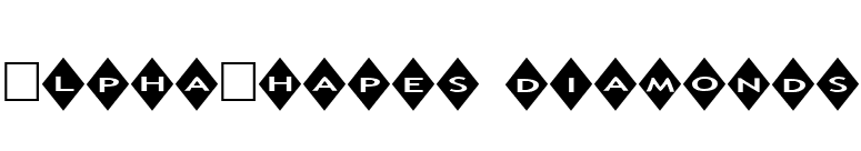 AlphaShapes diamonds font preview